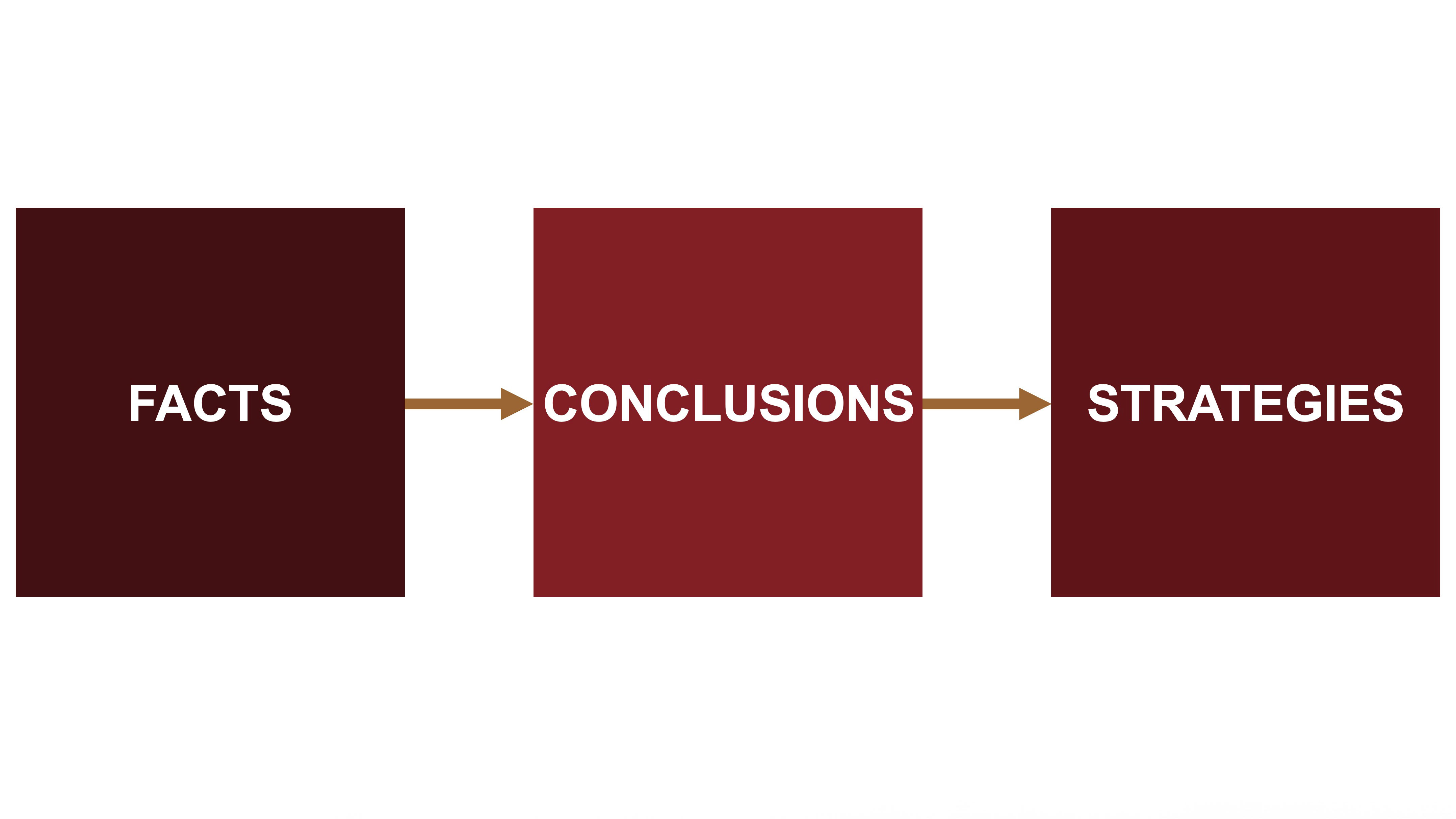 facts conclusions strategies flow chart