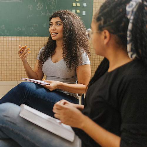 Students listening